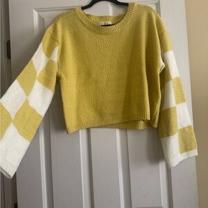 By Together Mustard and Cream Striped Sweater
